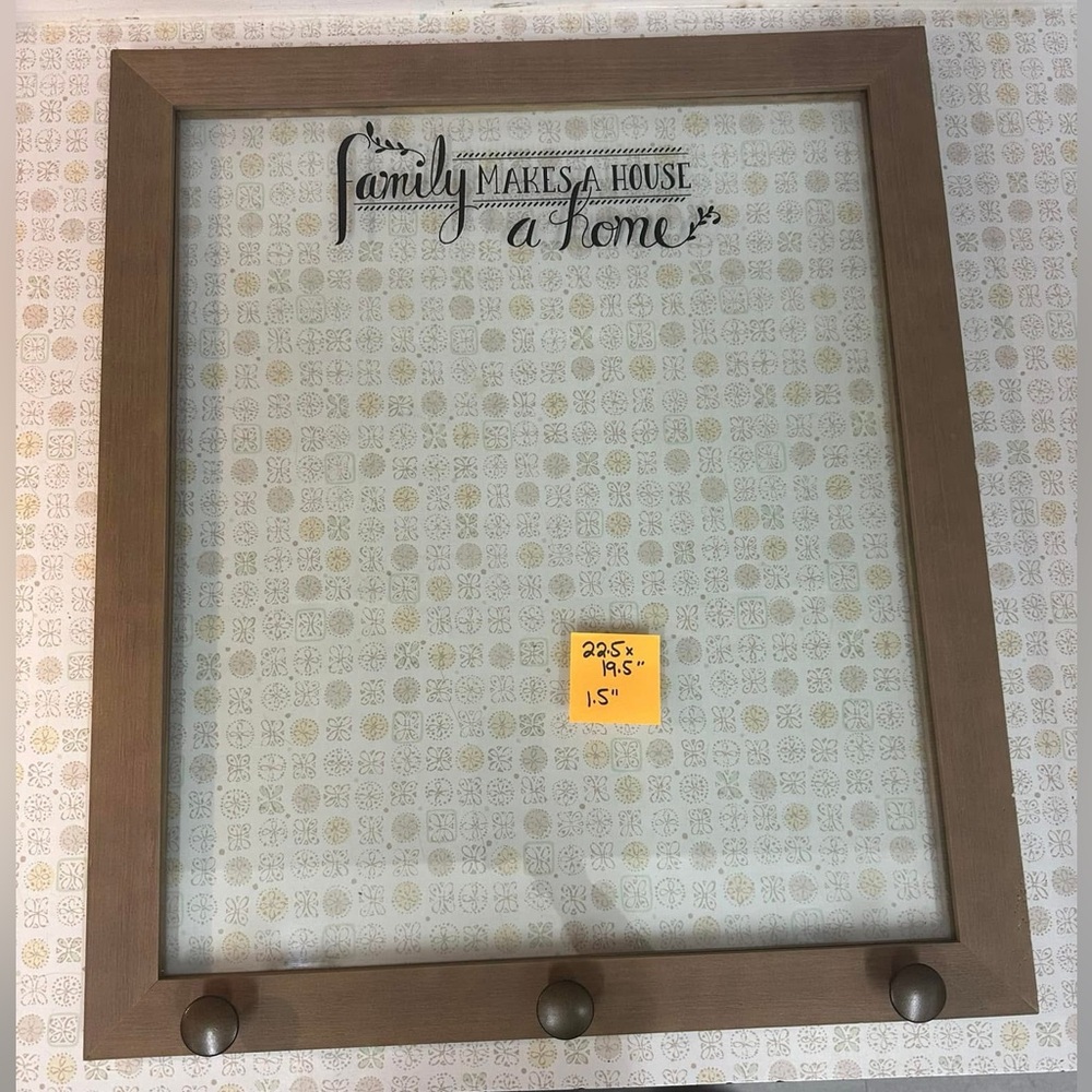 Wooden Picture Frame with Hooks